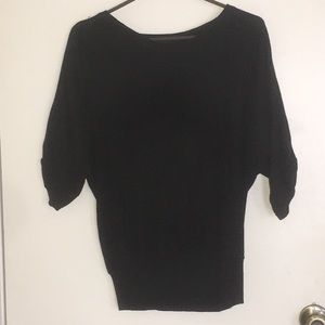 Elbow sleeve black sweater